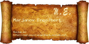 Marjanov Engelbert névjegykártya